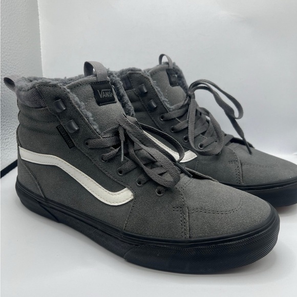 Vans Filmore Youth Boys Suede High-Top Lined Sneaker Size 7 Gray - Picture 1 of 8